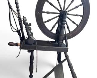 19thCentury Antique Wooden Spinning Wheel
