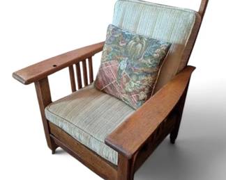 Solid Wooden Chair with Cushions BuiltIn Folding Leg Rest