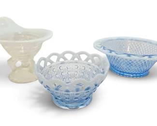 Blue Clear Glass Candy Dishes