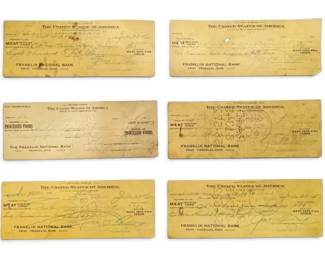 1940s WWII Franklin National Bank Ration Checks