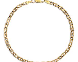14k Gold Dainty Mariner Link Bracelet 3.16g