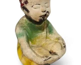 Cement Figure of Sitting Child