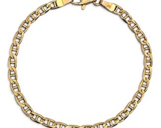 14k Gold 6 Mariner Link Bracelet 4.55g