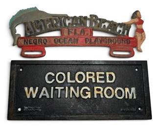 American Segregation Era Iron Signs