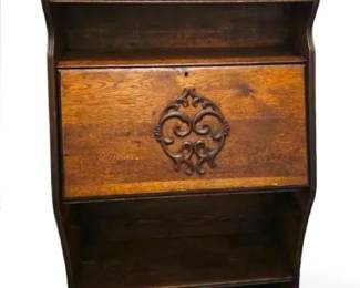 Antique Oak Drop Front Desk