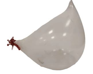 BURRI OF SWITZERLAND GLASS CHICKEN