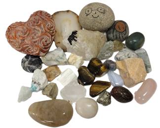 COLLECTION OF SMALL ROCKS 