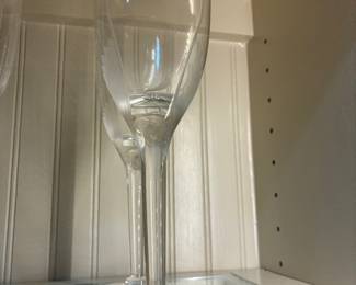 Lalique L'Ange au Sourire (Smiling Angel) Champagne Flutes