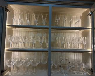 Baccarat, Lalique, Waterford and Sasaki Crystal Stemware