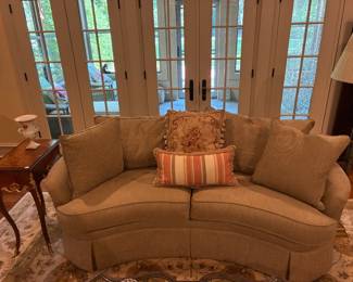 Century Sofa, Aubusson Pillow, Herend Vase