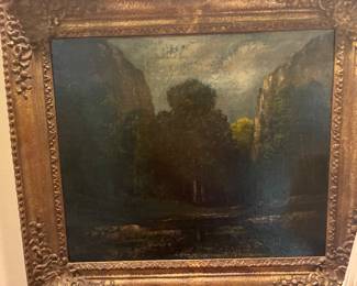 19th C Jean Desire’ Gustave Courbet Oil on Canvas