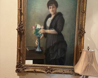 19th C. Pastel w/ Ornate Frame 