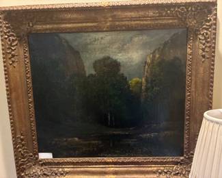 19th C Jean Desire’ Gustave Courbet Oil on Canvas