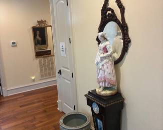 French antique hand carved wooden mirrors