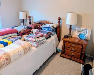 Several blankets, afghans, and throws