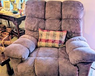 Micro suede recliner