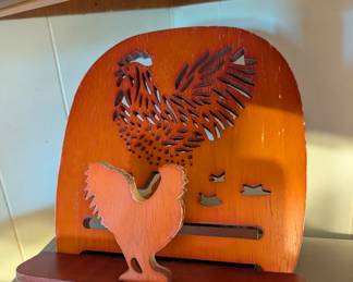 Vintage wooden cookbook holder