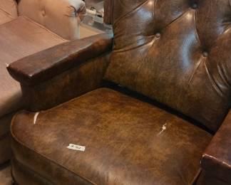 #46 LaZ Boy Faux leather rocker (as-is tears) $30.00