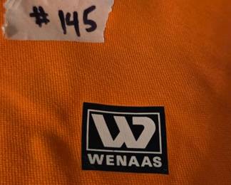 #146 WENAAS Work jacket heavy long lined with hood size 56 with Phillips Petroleum 66 on back good condition $75.00