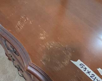 #56 C. B. Atkin Co. Chest of drawers with mirror with 6 drawers 53x21x34 mirror 44x31(as-is finish issues) $55.00