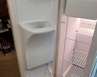 #19 Frigidaire side by side refrigerator works/freezer works (ice/water maker untested) $125.00