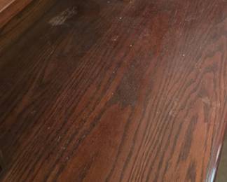 #14 Wood roll top desk with 7 drawers 23x49x49 (as-is finish issues) $45.00