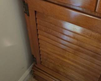 #16 Tall hutch storage 2 shelves 1 shelf in 2 doors 1 drawer 36x18x68 (2 pieces) $75.00