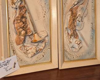 #140 Pair of MCM 3D art musical pieces Turner Mfg. Co. $70.00