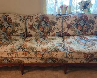 #1 Broyhill Premiere 84" flower sofa lattice arms $125.00