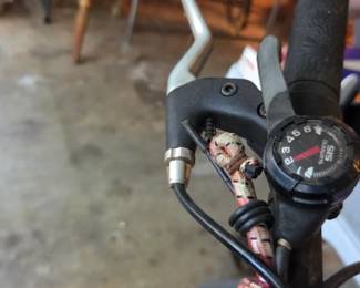 #107 Pacific cycle black mountain bike with newer seat $55.00