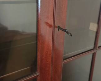 #11 Vintage Secretaries Bureau Bookcase 2 door with key, 3 drawers 33x17x72 (as-is finish) $125.00