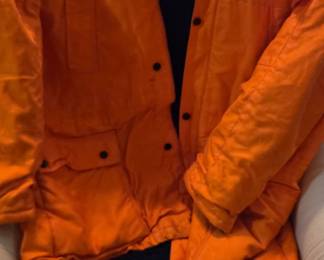 #146 WENAAS Work jacket heavy long lined with hood size 56 with Phillips Petroleum 66 on back good condition $75.00