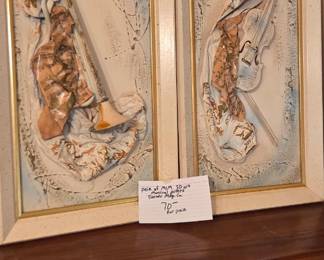 #140 Pair of MCM 3D art musical pieces Turner Mfg. Co. $70.00