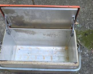 #94 Vintage Schlitz metal picnic cooler/ice chest $45.00