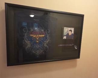 #44 Shadow box Famous DJ Tiesto with 2008 Arm band t-shirt CD signed 29x3x19 $175.00