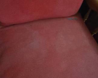 #69 Vintage wood and vinyl red chair (as-is finish) $20.00