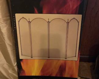 #35 New In Box antique style brass folding screen $40.00