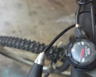 #107 Pacific cycle black mountain bike with newer seat $55.00