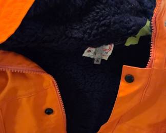 #146 WENAAS Work jacket heavy long lined with hood size 56 with Phillips Petroleum 66 on back good condition $75.00