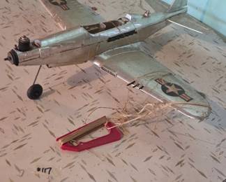 #129 Gas Powered control-line model airplane (as-is) $20.00