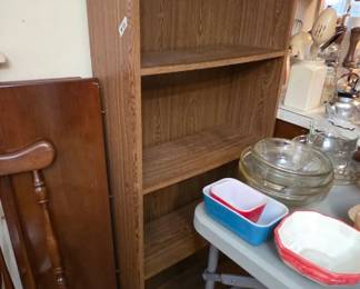 #21 Laminate book shelf 3 shelves 24x9.5x59 $25.00