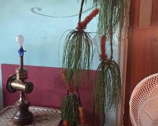 #128 Fake plant/tree 7 feet tall $20.00