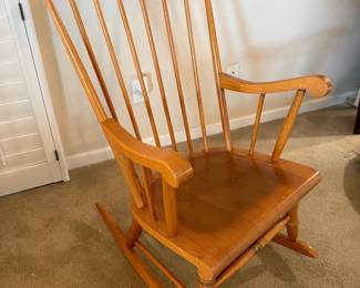 Vintage stenciled walnut rocking chair