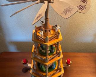 German handmade nativity tower