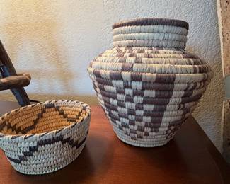 Native American bowl weaving
