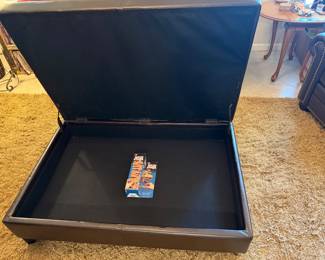 Foot stools top lifts up for storage