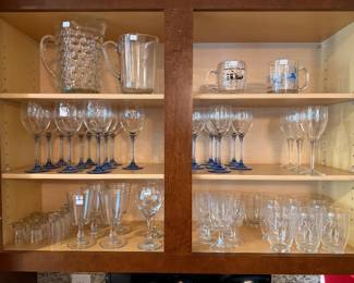 Lots of beautiful stemware 