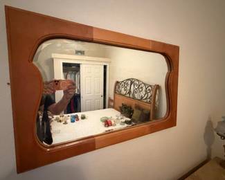 Vintage maple mirror