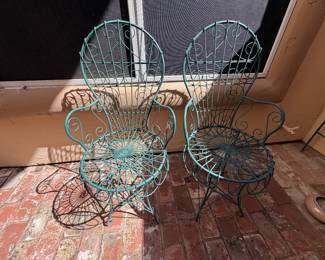 Rod iron patio chairs