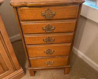 Nice vintage butler furniture, oak file cabinet
